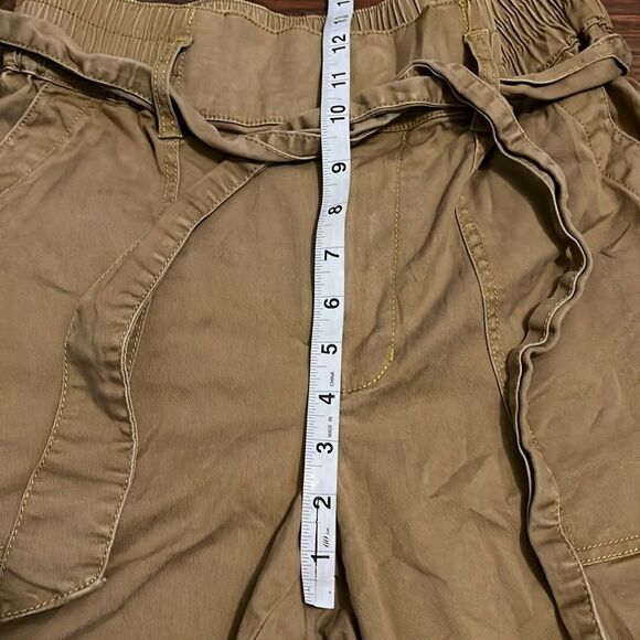 Cabi Brown Discovery Trouser Utility Front Tie Elastic Waist Cropped Pants Boho - Picture 12 of 15